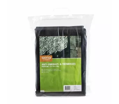 Siena Garden Anti-Unkrautvlies 1,5x10m, 100g schwarz