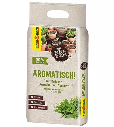 Floragard Bio-Erde Aromatisch mit Tragegriff Floragard Bio-Erde Aromatisch mit Tragegriff