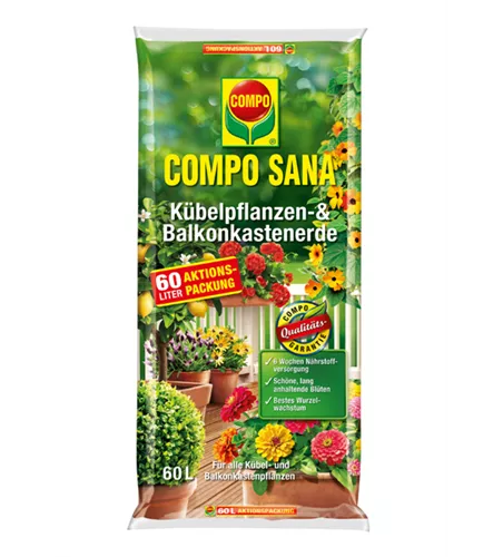 Compo Sana Kübelpflanzen- und Balkonkastenerde 