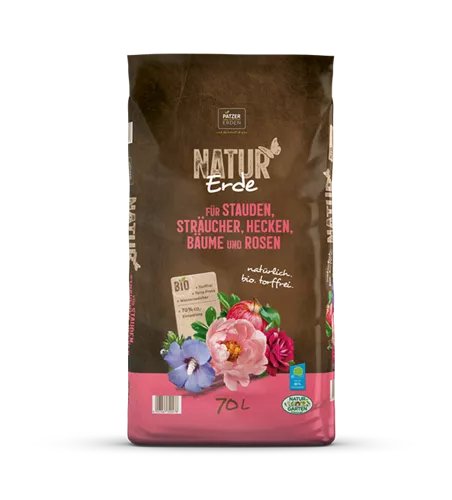 NATUR Erde für Stauden, Sträucher, Hecken, Bäume und Rosen
