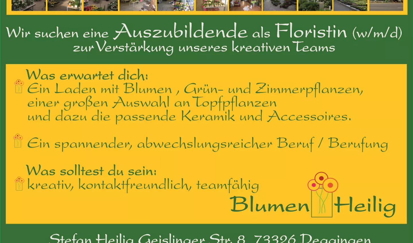 Auszubildung als Florist (w/m/d) 