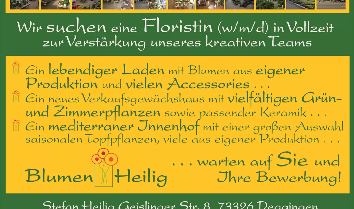 wir haben derzeit keine freie Floristenstelle (w/m/d) 