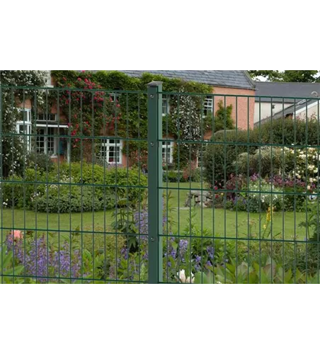 Doppelstabmattenzaun 123 x 251 cm, moosgrün, 6/5/6, Premium